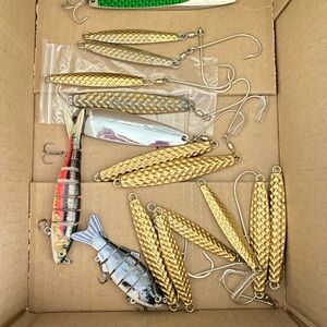 Gold and Silver Fishing Lures Set